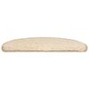 vidaXL Trappematter 20 stk 65x21x4 cm kremfarget halvrund stor