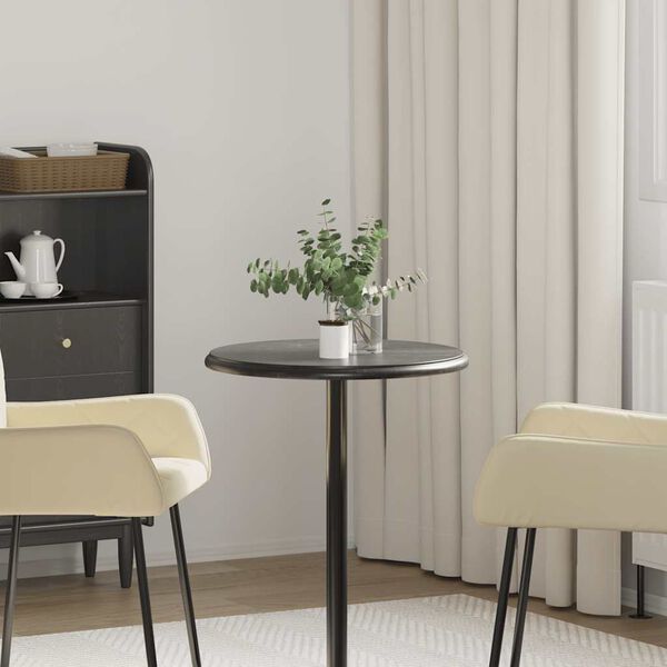 vidaXL Bordplate svart &Oslash;50x2,5 cm marmor