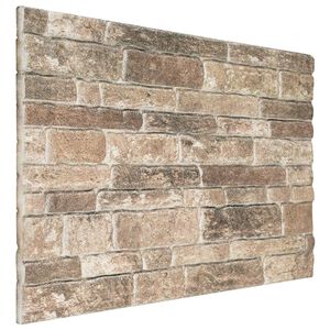 vidaXL Veggpaneler 10 stk. 100 x 50 cm Flerfarget EPS Skum