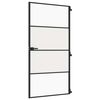 vidaXL Innerd&oslash;r slank svart 102,5x201,5 cm herdet glass og aluminium