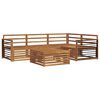 vidaXL Utend&oslash;rs sofa-sett 5 pcs Naturlig Solid akasietre