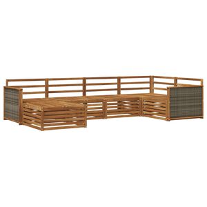 vidaXL Utend&oslash;rs sofa-sett 6 pcs Naturlig