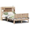 vidaXL Seng med bokhylle uten madrass 135x190 cm heltre furu