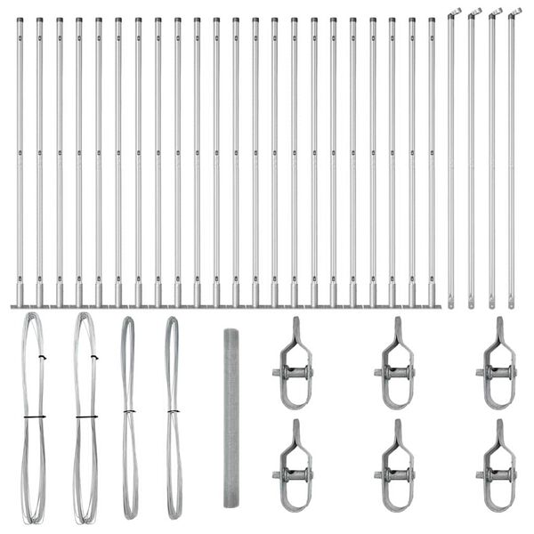 vidaXL Gjerdep&aring;le s&oslash;lv 50 x 1,5 m (25 x 25 mm mesh) St&aring;l