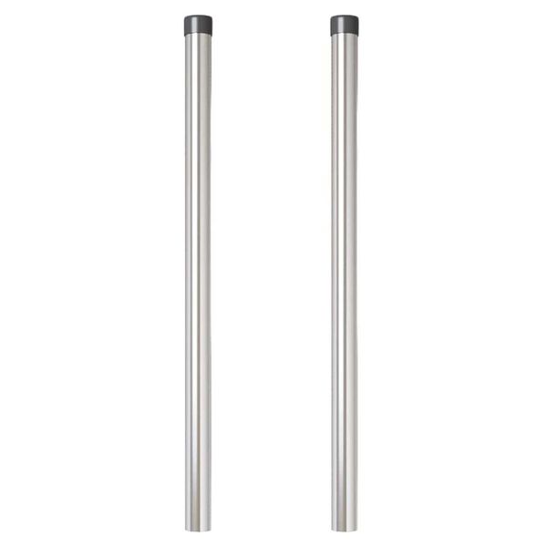 vidaXL Gjerdep&aring;le 2 pcs s&oslash;lv 90 cm Pulverlakkert st&aring;l