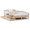vidaXL Sengeramme uten madrass hvit 135x190 cm heltre furu