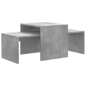 vidaXL Salongbordsett betonggr&aring; 100x48x40 cm konstruert tre