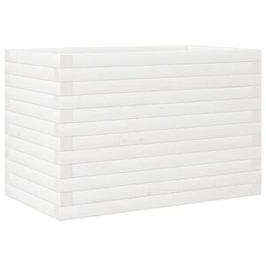 vidaXL Plantekasse hvit 70x40x46 cm heltre furu
