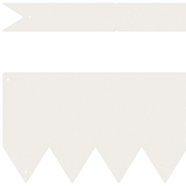 vidaXL Gjerdekant 30 pcs Hvit 100 x 0.05 x 20 cm Kaldvalset stål