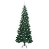 vidaXL Hjørne Kunstig Jul Tre med 300 LED grønn 240 cm PVC og metall