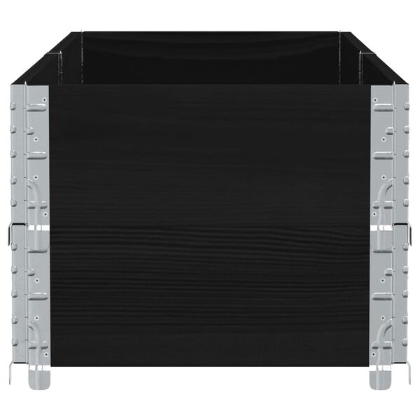 vidaXL Hageplantekasse svart 150x50 cm heltre furu