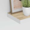 vidaXL Flytende vegghylle eik og hvit 60x23,5x3,8 cm MDF