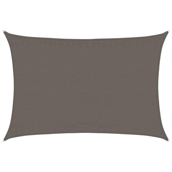 vidaXL Solseil 160 g/m² antrasitt 3,5x4,5 m HDPE