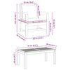 vidaXL Hagesofa Set Naturlig Heltre teak