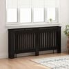 vidaXL Radiator Deksel Svart Eik 172 x 19 x 81,5 cm Konstruert tre