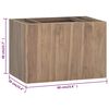 vidaXL Veggmontert baderomsskap 60x39x40 cm heltre teak
