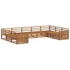 vidaXL Sofasett 9 pcs Naturlig Solid akasietre