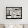 vidaXL Vegghylle svart eik 75x16x55 cm konstruert tre