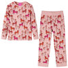 vidaXL Pyjamas for barn med lange ermer lyserosa 104