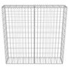 vidaXL Gabion med deksler galvanisert st&aring;l 100x20x100 cm
