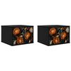 vidaXL Vegghengt nattbord LOCHEM 2 stk. Svart eik 36 x 33 x 25 cm
