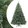 vidaXL Kunstig svingbar juletre med sn&oslash;dekk Gr&oslash;nn 180 cm PVC, st&aring;l