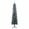 vidaXL Kunstig juletre med 300 LED gr&oslash;nn 210 cm PVC og plast og st&aring;l