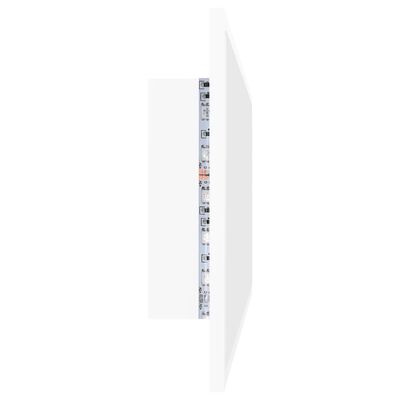 vidaXL Baderomsspeil LED 100x8,5x37 cm sponplate hvit