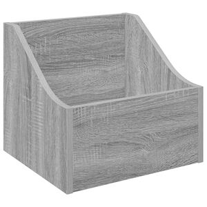 vidaXL LP-plateboks Gr&aring; Sonoma 37 x 33 x 32 cm Konstruert tre