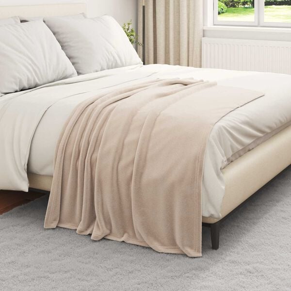 vidaXL Kastepledd 6 pcs Beige 130 x 150 cm Fleece