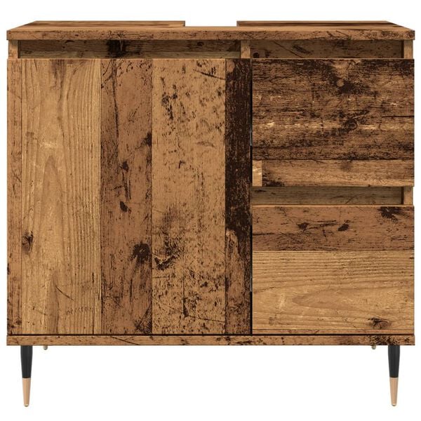 vidaXL Baderomsskap gammelt tre 65x33x60 cm konstruert tre