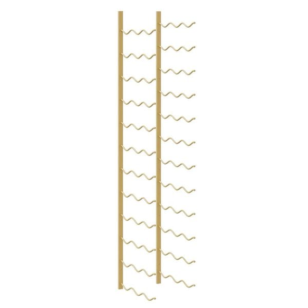 vidaXL Veggmontert vinstativ for 36 flasker 2 stk gull jern