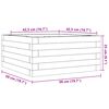 vidaXL Hageplantekasse 50x50x23 cm heltre furu