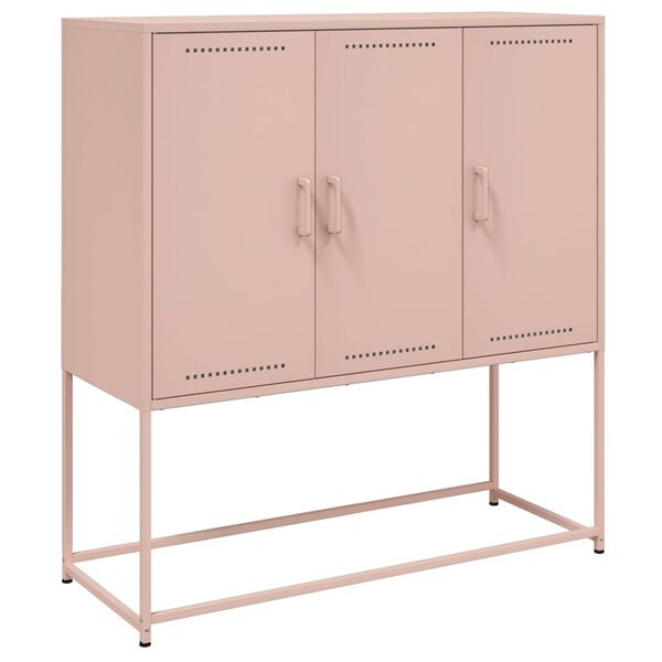 vidaXL Highboard rosa 100,5x39x107 cm st&aring;l
