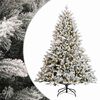 vidaXL Kunstig sammensatt juletre 150 cm 150 LED-lys Varmhvit