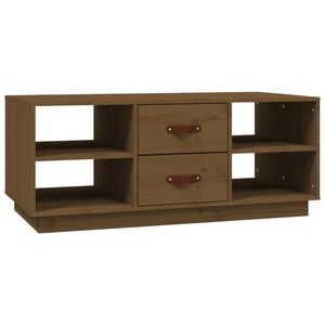 vidaXL Salongbord honningbrun 100x50x41 cm heltre furu