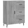 vidaXL Highboard gr&aring; sonoma 69,5x34x180 cm konstruert tre