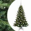 vidaXL Kunstig juletre med julekuler 120 cm 150 LED-lys Varmhvit