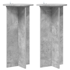 vidaXL Planteholder 2 pcs Betonggr&aring; 40 x 40 x 80 cm Konstruert tre