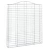 vidaXL Gabionkurver buede 5 stk 200x30x220/240 cm galvanisert jern