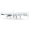 vidaXL Sengeramme hvit metall 140x200 cm