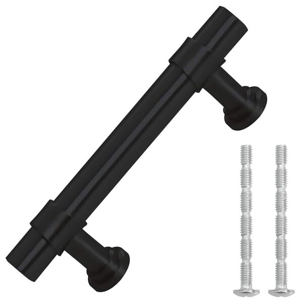 vidaXL Skaph&aring;ndtak 10 stk svart 64 mm rustfritt st&aring;l