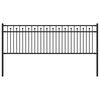 vidaXL Spikertrekkza BAARLO 200 x 110 cm Pulverlakkert st&aring;l Svart
