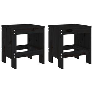 vidaXL Hagekrakker 2 stk svart 40x36x45 cm heltre furu