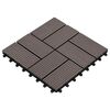 vidaXL Terrasseflis 11 pcs M&oslash;rk brun 30 x 30 cm WPC
