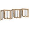 vidaXL Foldbar hundegitter med stativer 6 stk. Artisan eik 362 cm