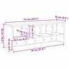 vidaXL Vegghengt kleshenger Gammelt tre 75 x 16 x 26 cm Konstruert tre