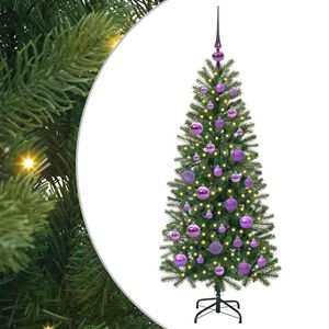 vidaXL Kunstig juletre med 150 LED med stativ gr&oslash;nn 120 cm PE og PVC