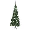 vidaXL Hj&oslash;rne Kunstig Jul Tre med 300 LED gr&oslash;nn 180 cm PVC og metall