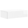 vidaXL Vegghengt Sidebord H&oslash;gglans hvit 59 x 34,5 x 17 cm